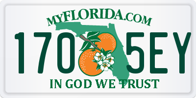 FL license plate 1705EY