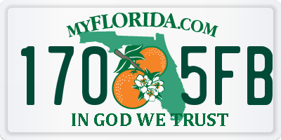 FL license plate 1705FB
