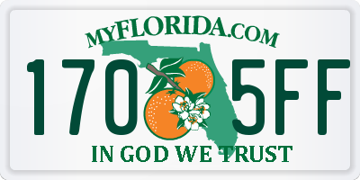 FL license plate 1705FF