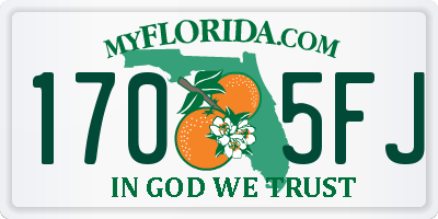 FL license plate 1705FJ