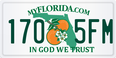 FL license plate 1705FM