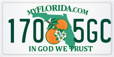FL license plate 1705GC