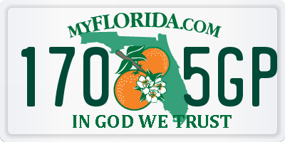 FL license plate 1705GP