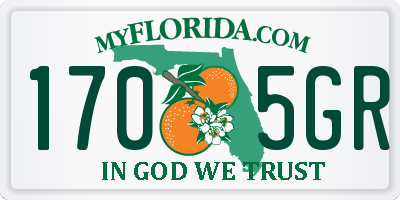 FL license plate 1705GR