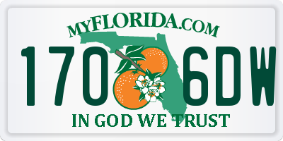 FL license plate 1706DW