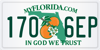 FL license plate 1706EP