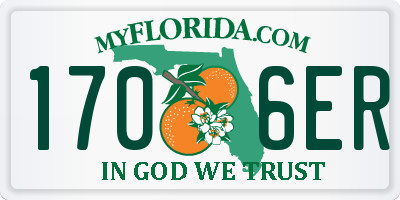 FL license plate 1706ER