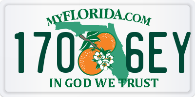 FL license plate 1706EY