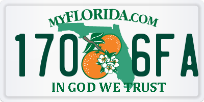 FL license plate 1706FA