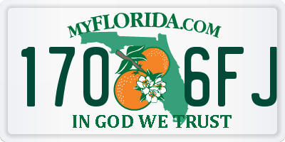 FL license plate 1706FJ