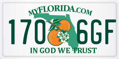 FL license plate 1706GF