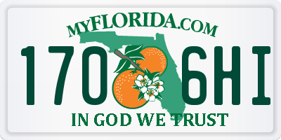 FL license plate 1706HI