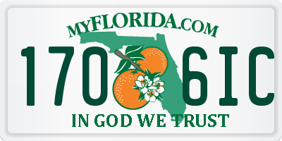 FL license plate 1706IC