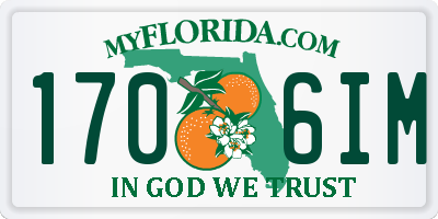 FL license plate 1706IM