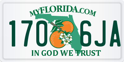 FL license plate 1706JA