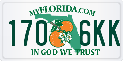 FL license plate 1706KK