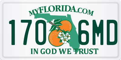 FL license plate 1706MD