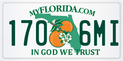 FL license plate 1706MI