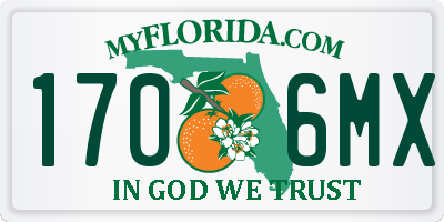 FL license plate 1706MX