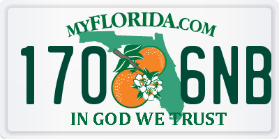 FL license plate 1706NB