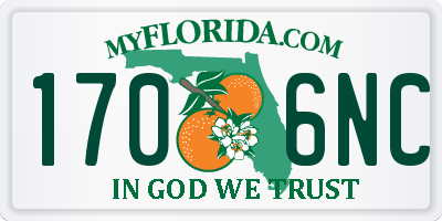 FL license plate 1706NC