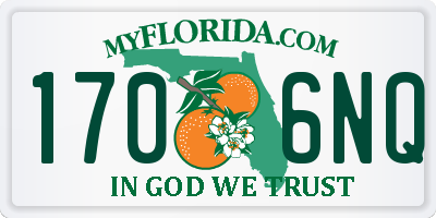 FL license plate 1706NQ