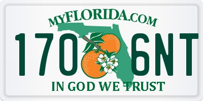 FL license plate 1706NT