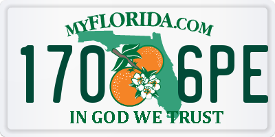 FL license plate 1706PE