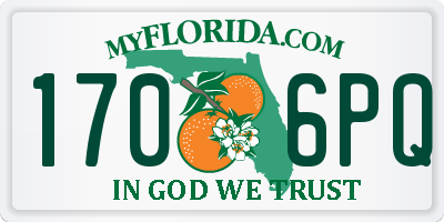 FL license plate 1706PQ