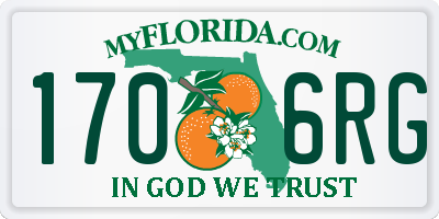 FL license plate 1706RG