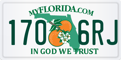 FL license plate 1706RJ