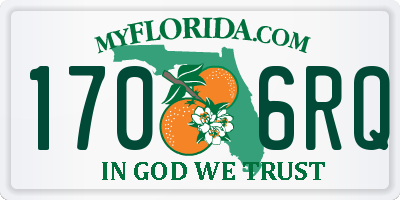 FL license plate 1706RQ