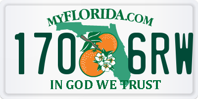 FL license plate 1706RW