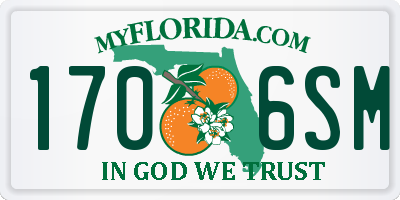 FL license plate 1706SM