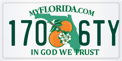 FL license plate 1706TY