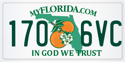 FL license plate 1706VC