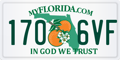 FL license plate 1706VF