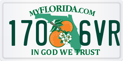 FL license plate 1706VR