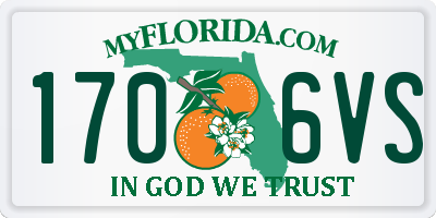 FL license plate 1706VS