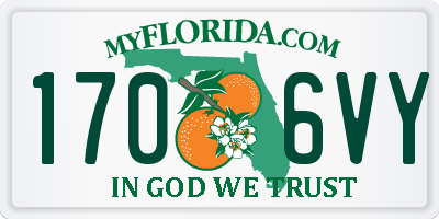 FL license plate 1706VY