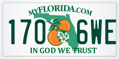 FL license plate 1706WE