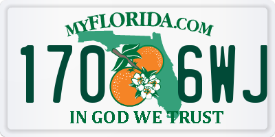 FL license plate 1706WJ