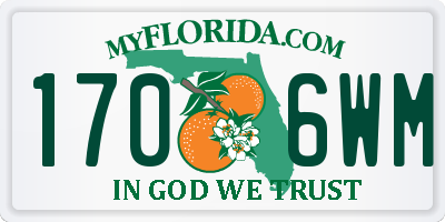 FL license plate 1706WM