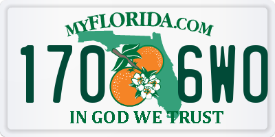 FL license plate 1706WO