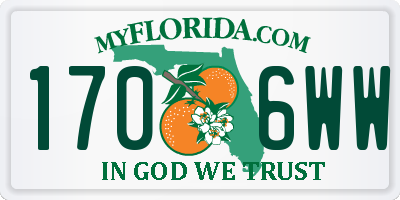 FL license plate 1706WW