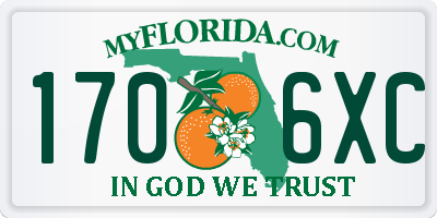 FL license plate 1706XC