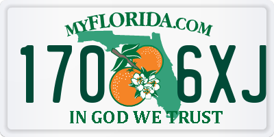 FL license plate 1706XJ