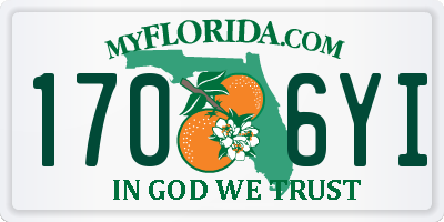 FL license plate 1706YI