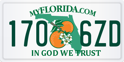 FL license plate 1706ZD