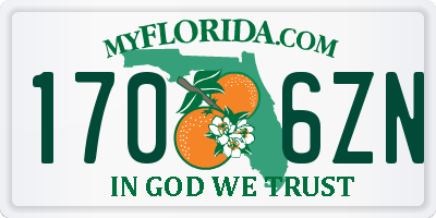 FL license plate 1706ZN